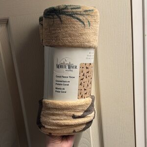 Bass Pro Shops Tan and Brown Fleece Blanket